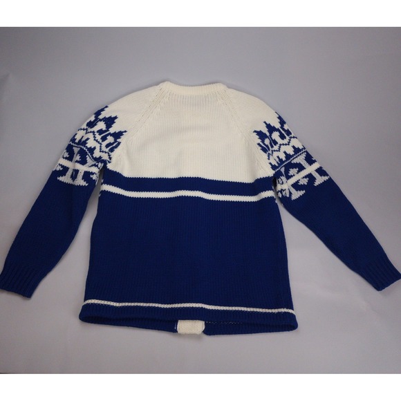 VTG Nordic Tribal Cardigan Sweater Women Carol Brent Montgomery Ward MED / LG - Picture 6 of 12